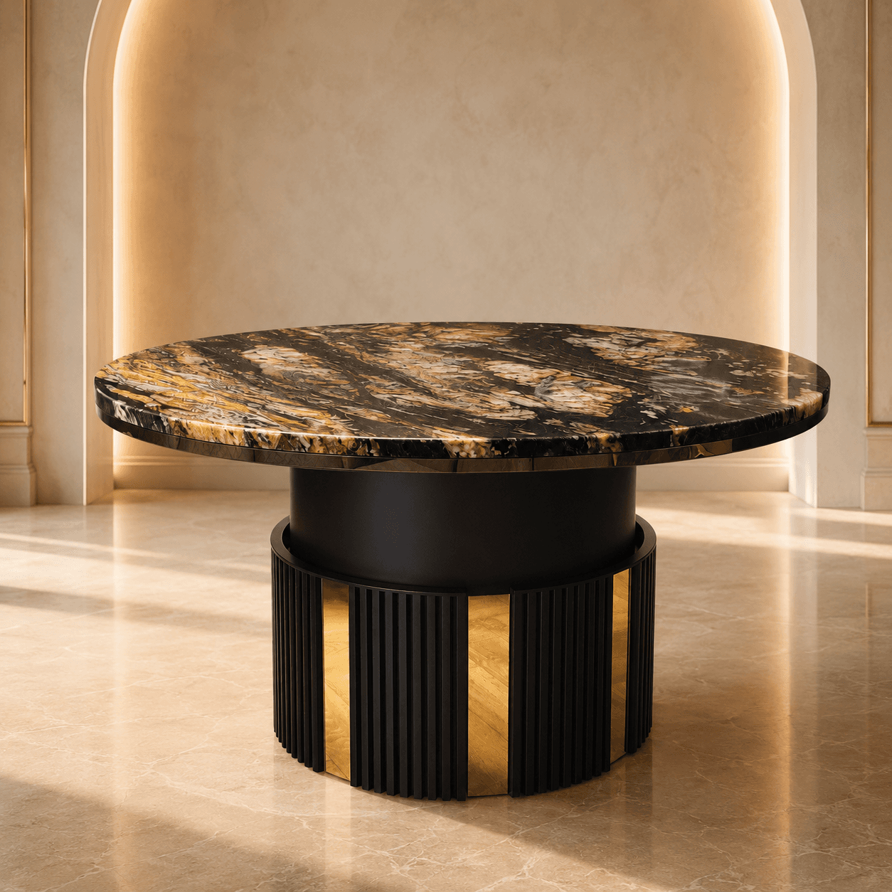 COSMIC GOLD 145 - unikatowy stolik kawowy z granitu Cosmic Gold